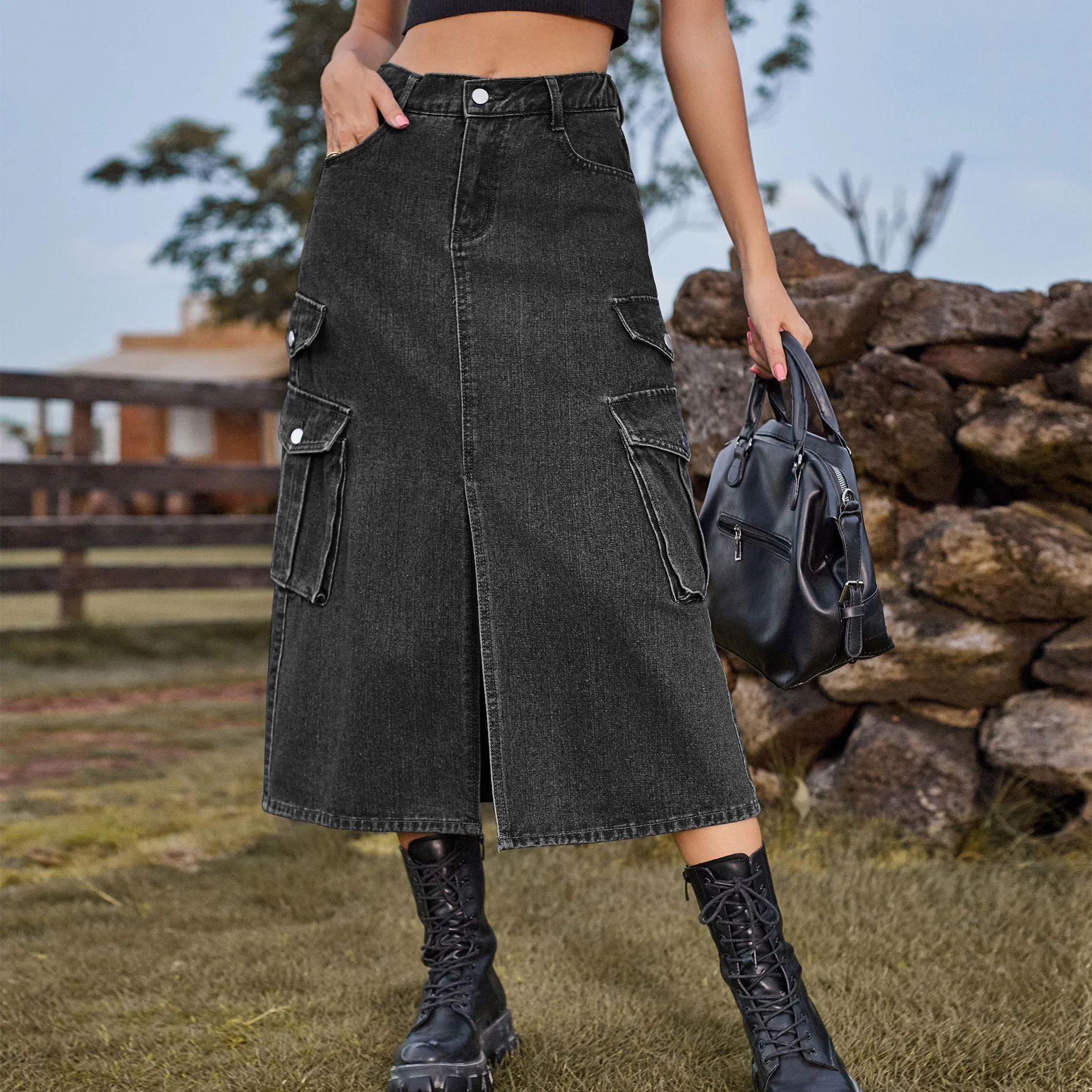 Bedelia® | Denim Cargo Skirt For Women - Image 7