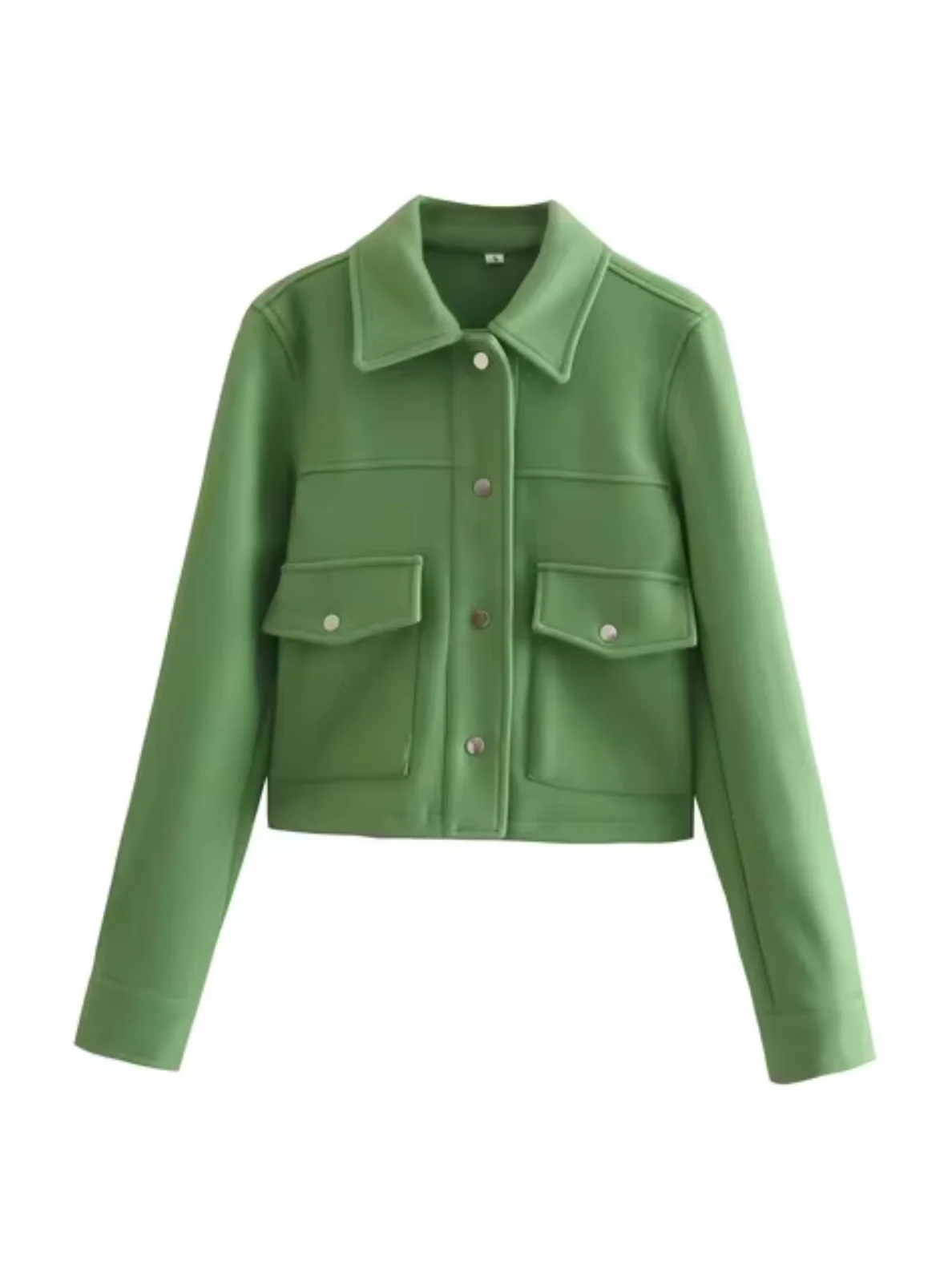 Begoña | Coat with button placket and front pockets - Image 2
