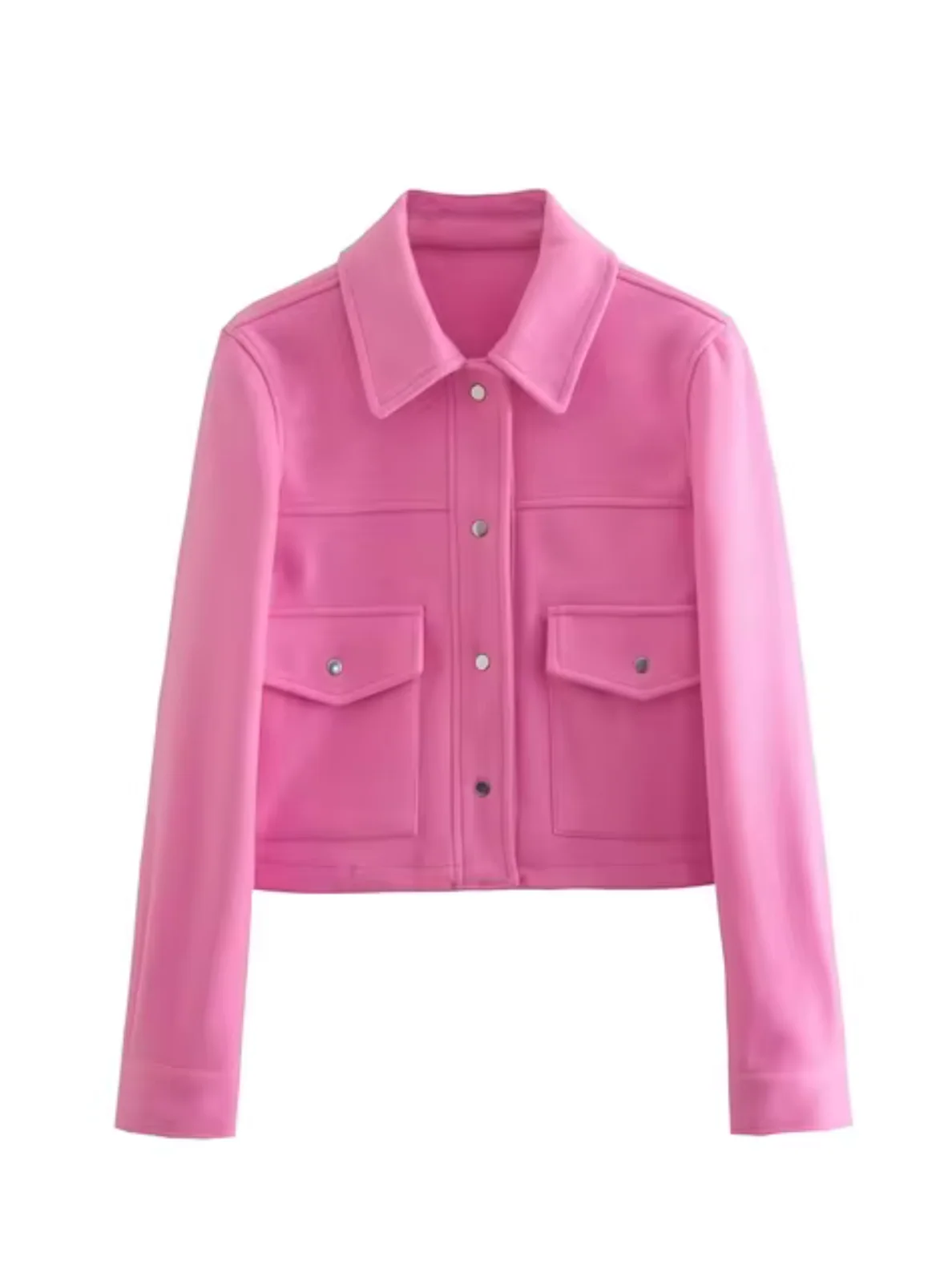 Begoña | Coat with button placket and front pockets - Image 3