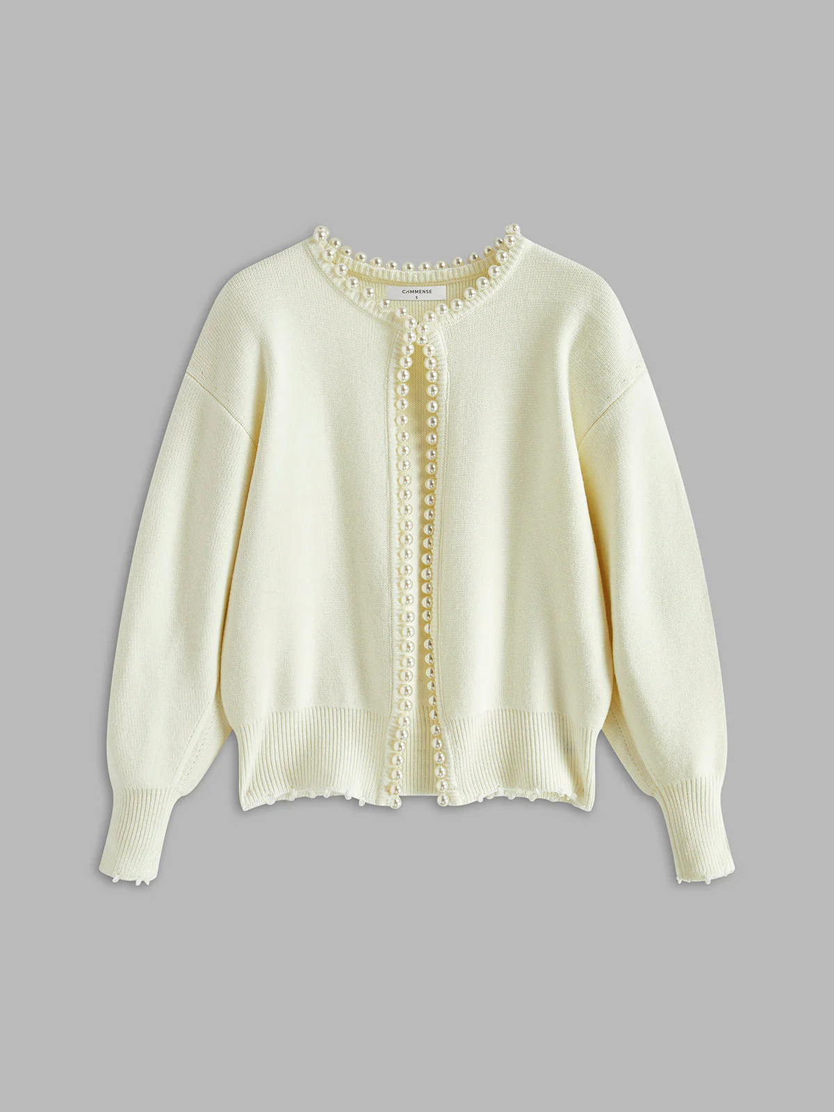 Belén | Beaded cardigan with ripped hem - Image 4