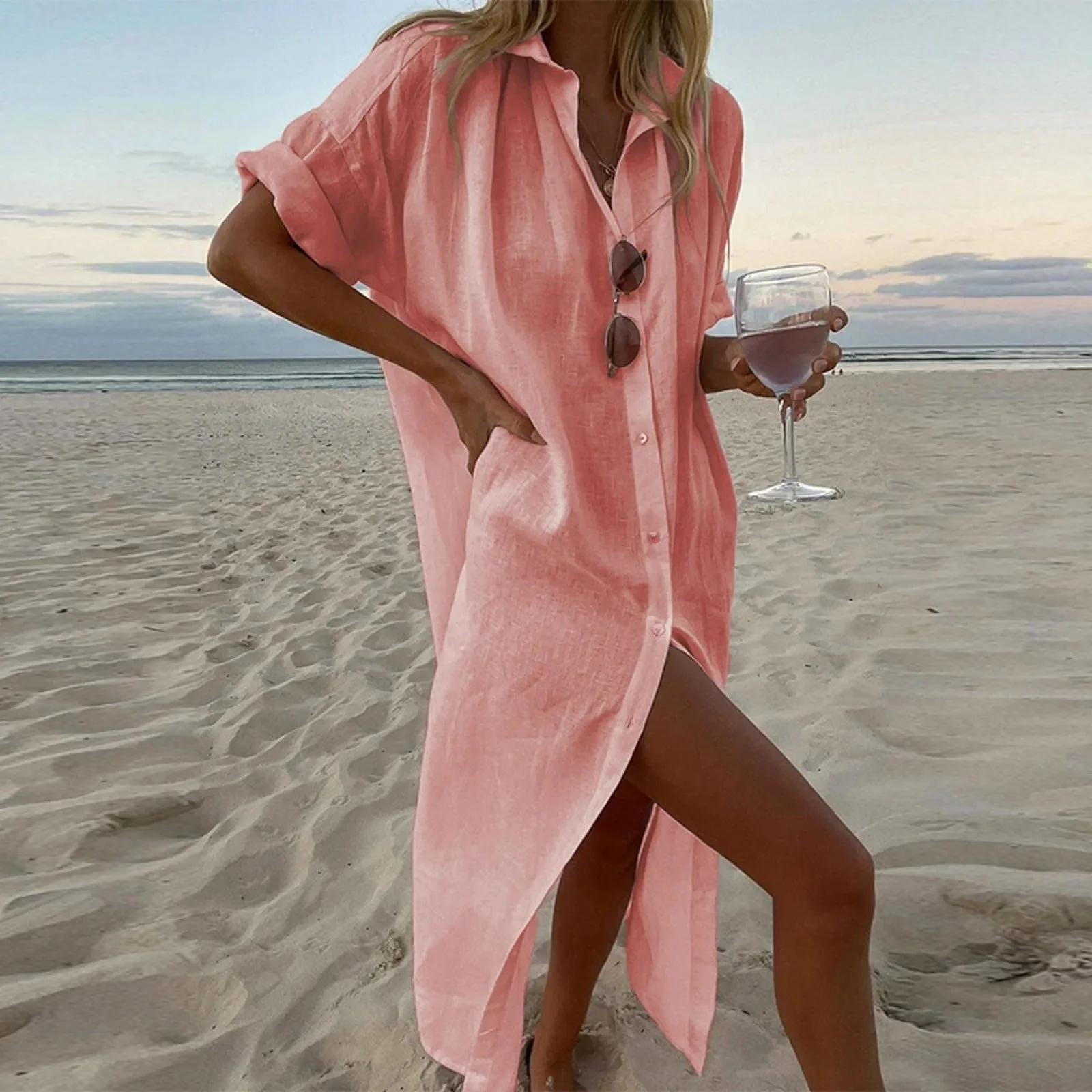 Belinda® | Leather Shirt Dress - Image 3