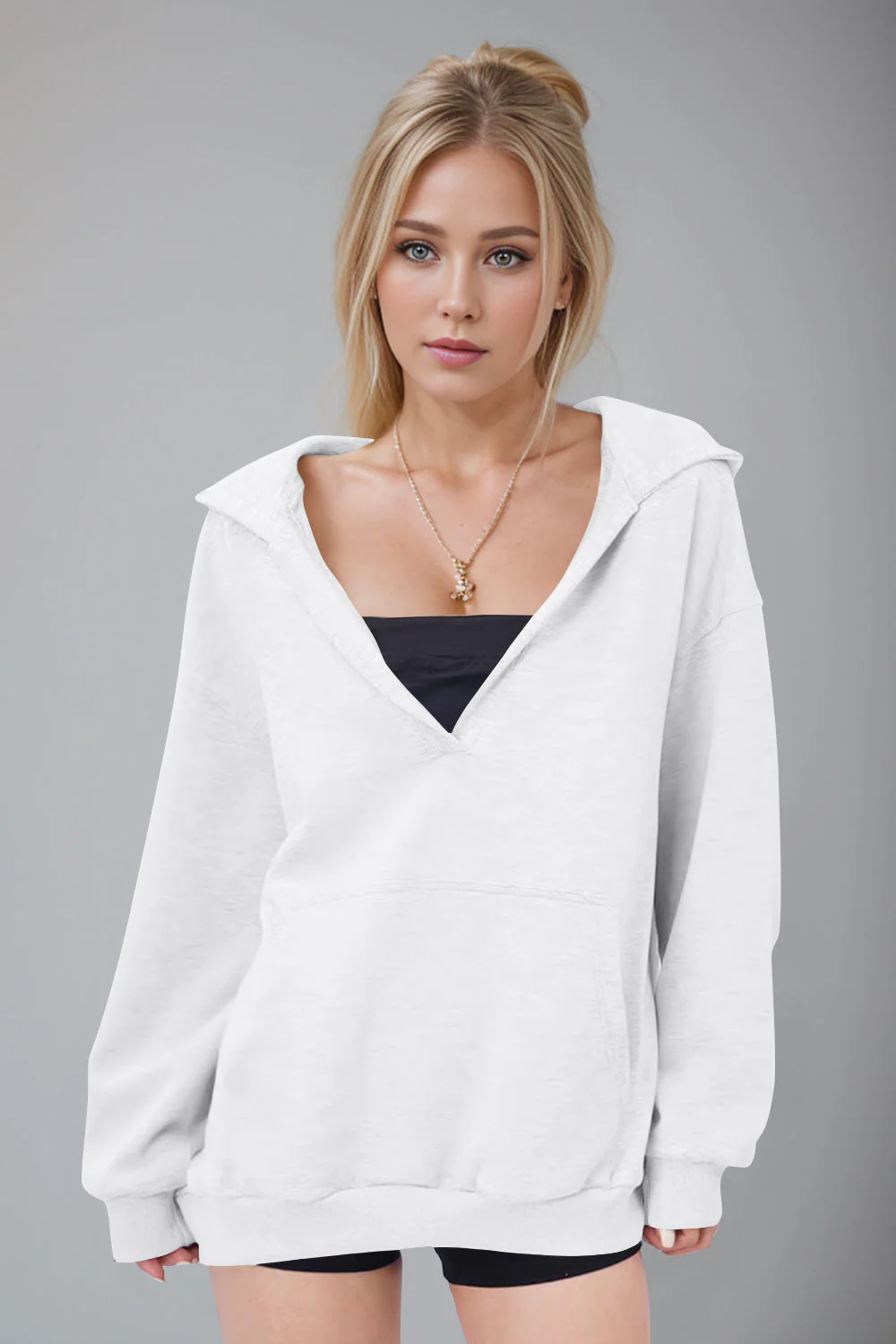 Bernadette | Basic Bae Air Scuba long sleeve hoodie with kangaroo pocket - Image 20