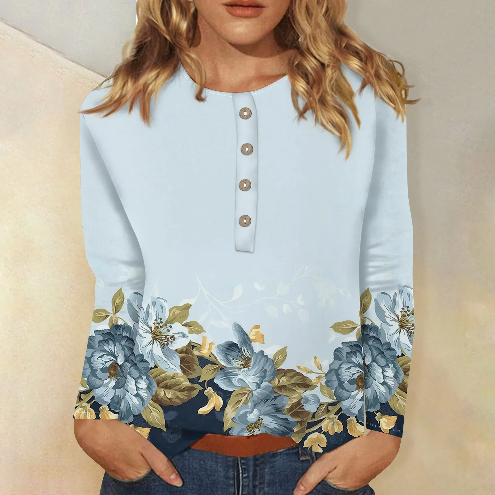 Bernadette | Women's long sleeve printed top