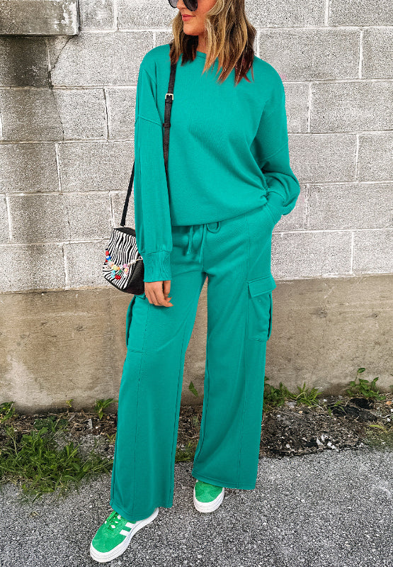 Berta | Complete set consisting of a long-sleeved crew-neck shirt and drawstring trousers - Image 4