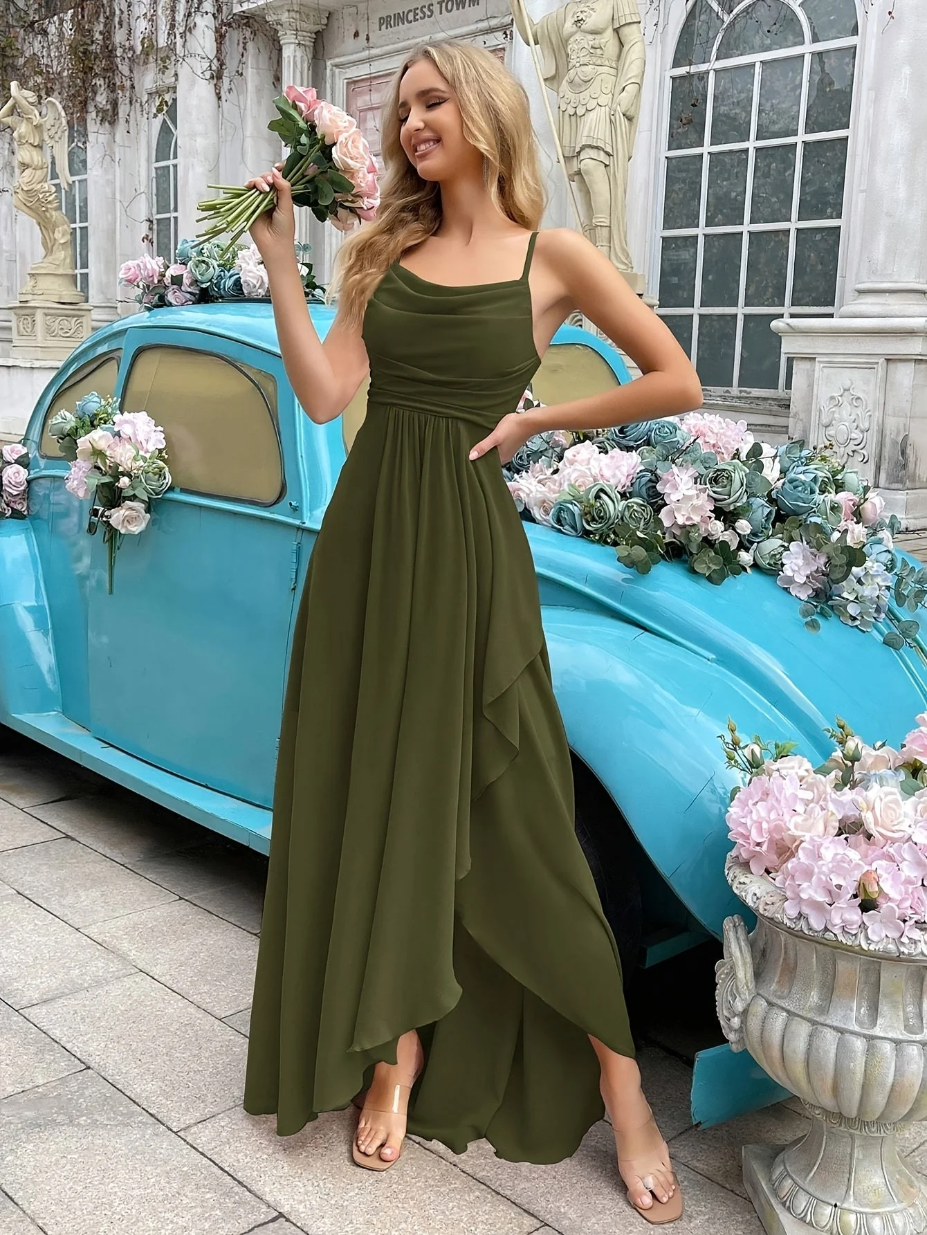 Berta® | Elegant Chiffon Bridesmaid Dress - Image 6