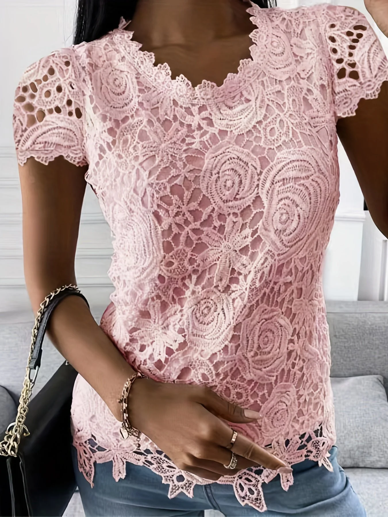 Berta® | Elegant T-Shirt With Short Sleeves For Spring And Summer - Image 2