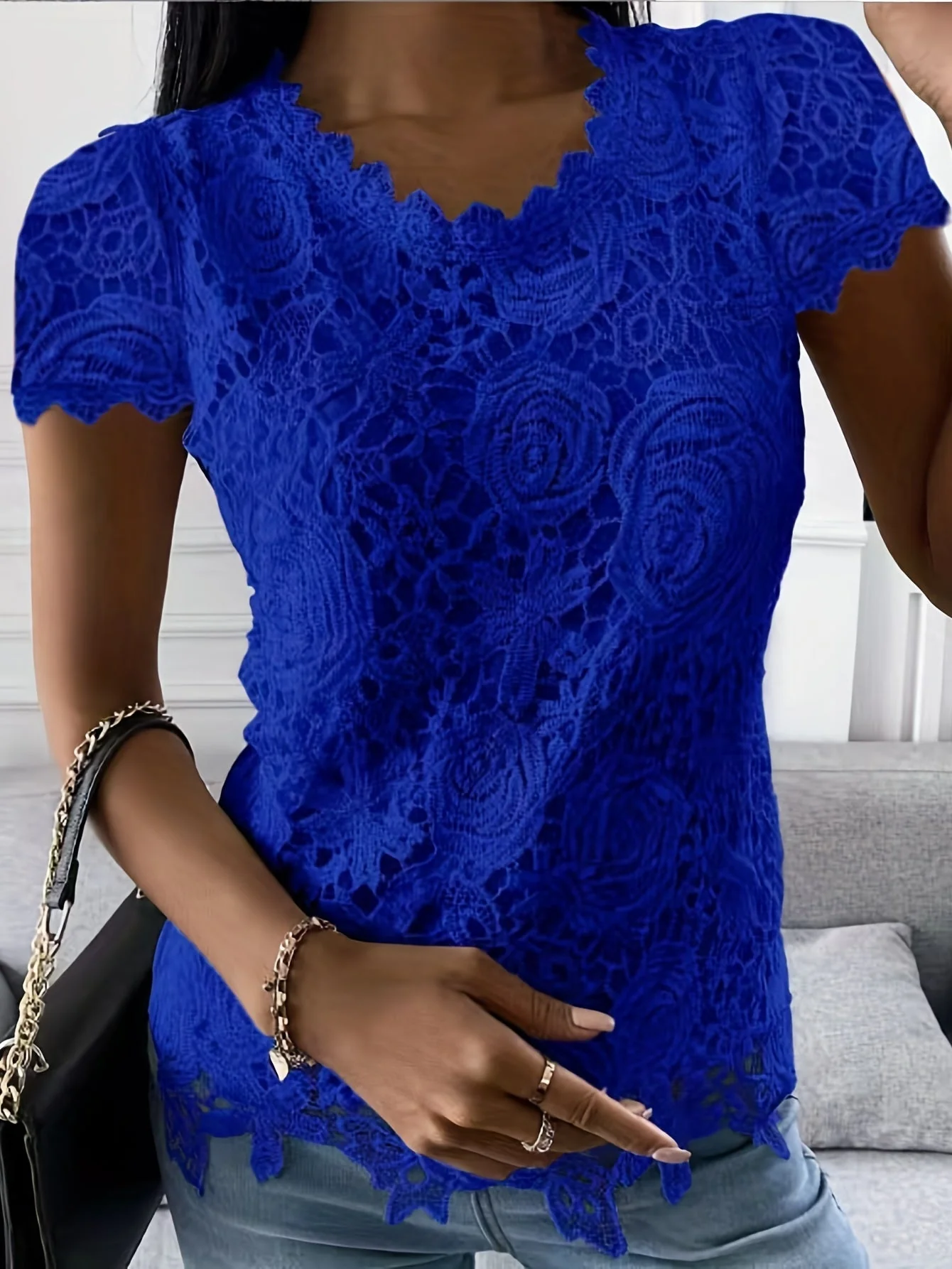 Berta® | Elegant T-Shirt With Short Sleeves For Spring And Summer - Image 3