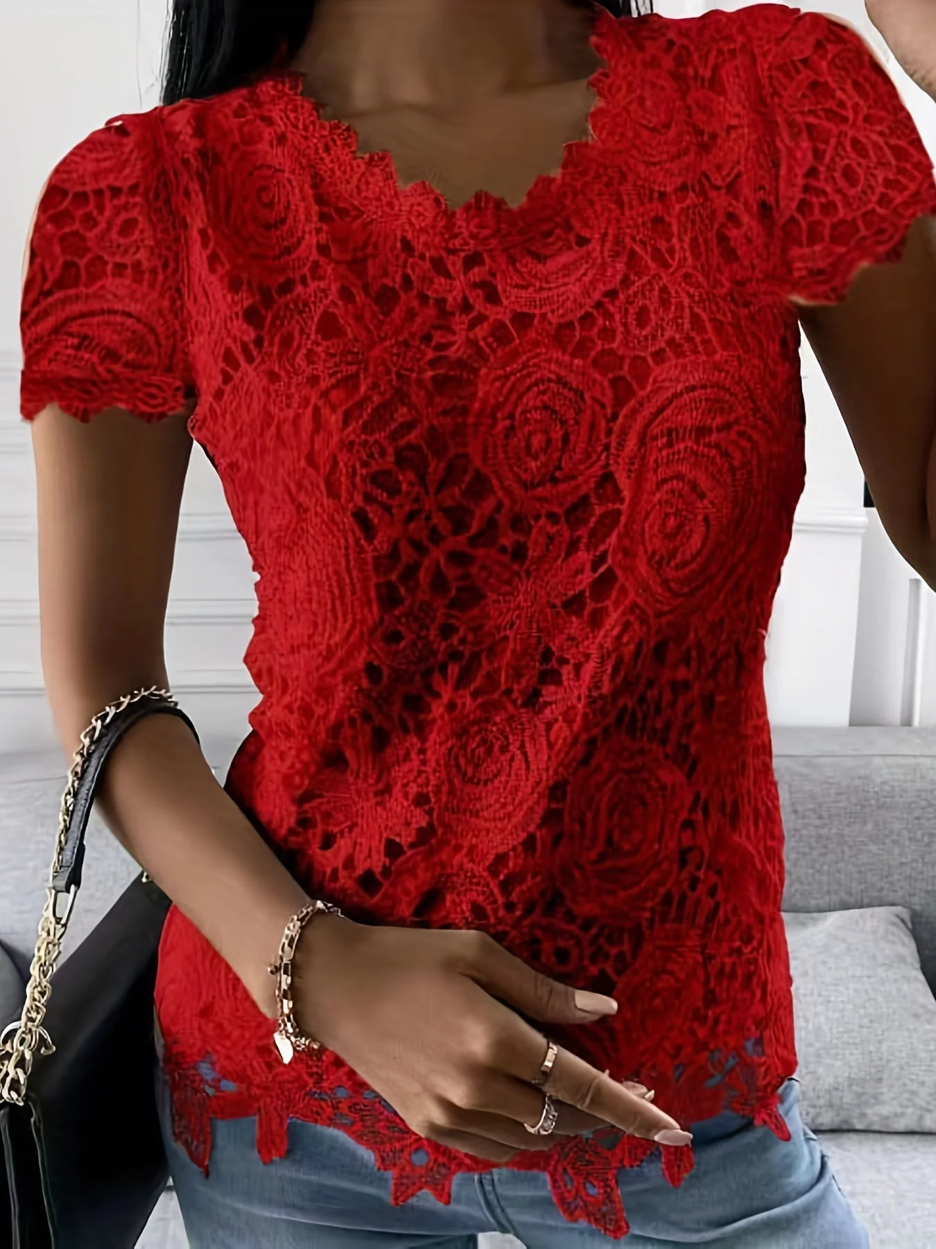 Berta® | Elegant T-Shirt With Short Sleeves For Spring And Summer - Image 4