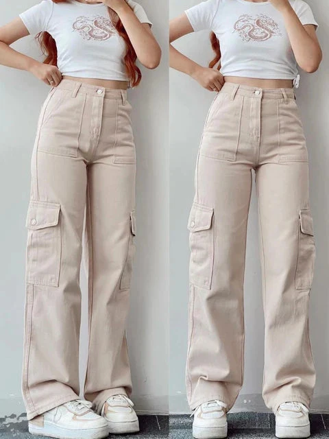 Bethsaida® | Urban Wide Cargo Jeans For Women - Image 2