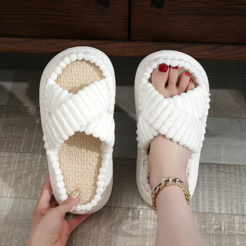 Betsabé® | Casual Open Toe Plush Slippers - Image 2
