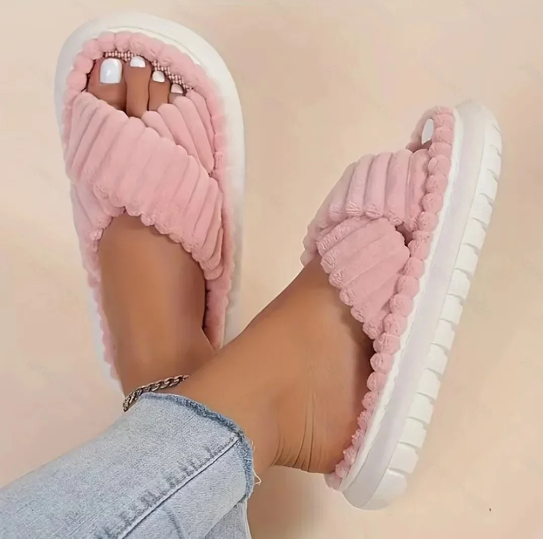 Betsabé® | Casual Open Toe Plush Slippers - Image 7