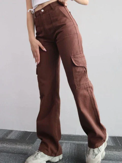Beverley® | Vintage High Waist Cargo Pants With Straight Legs - Image 12