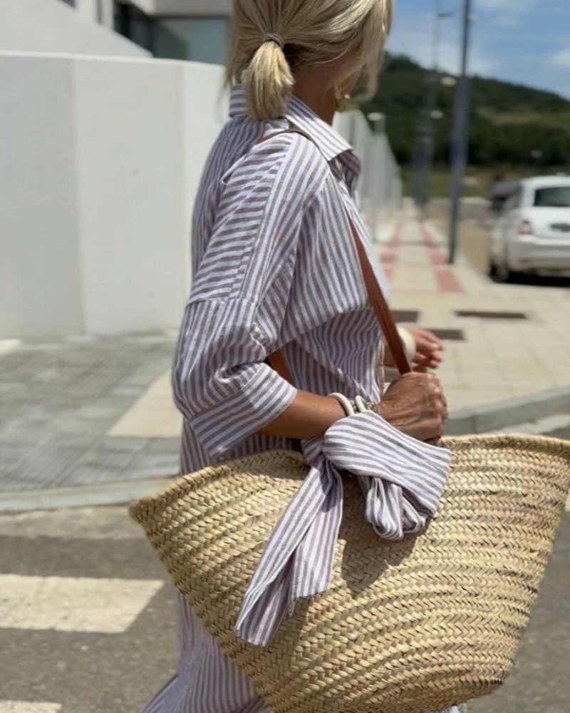 Bianca® | Elegant Striped Shirt Dress - Image 5