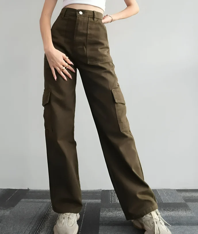 Binnie® | Cargo Pants For Women With High Waist And Wide Legs - Image 2