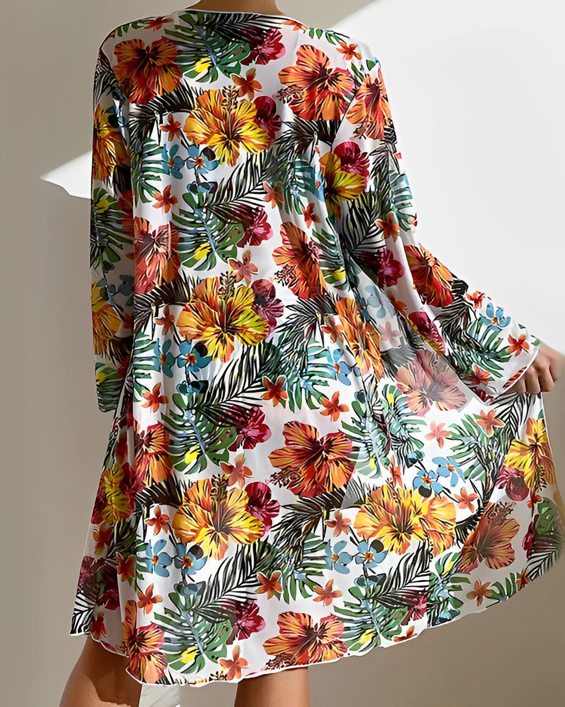 Bittor® | Tropical Print Cover Up Bikini Set - Image 2