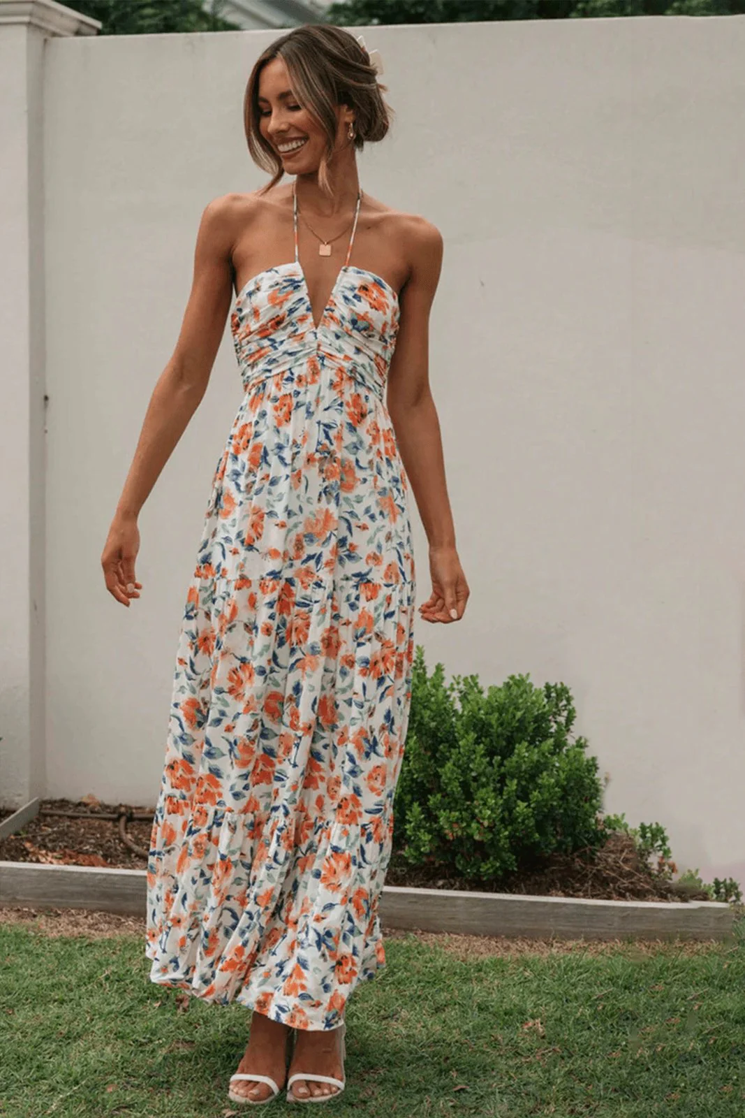 Blanca® | Halterneck Maxi Summer Dress With Floral Print - Image 8