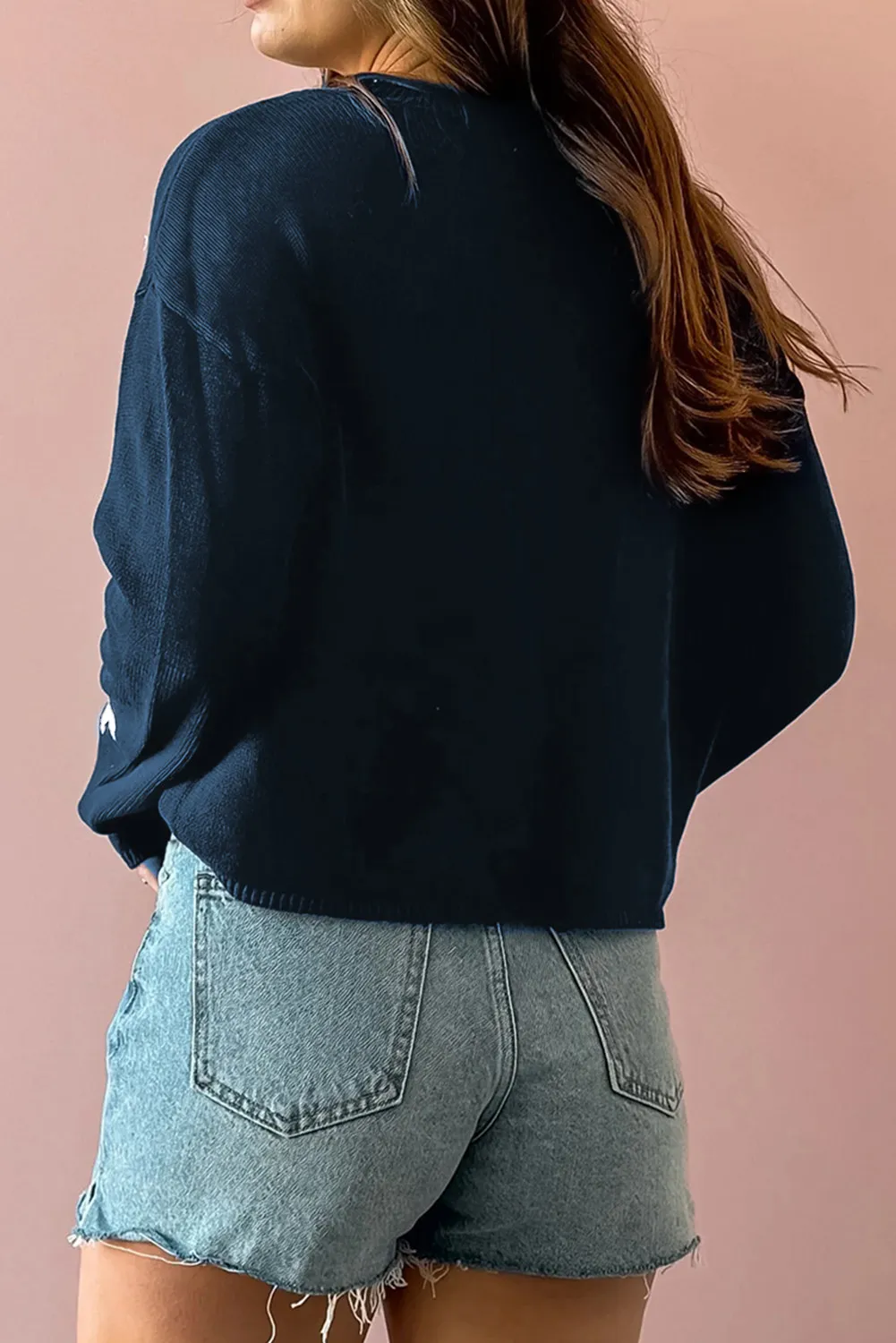 Blanca | Long-sleeved sweater with a star crew neck - Image 2
