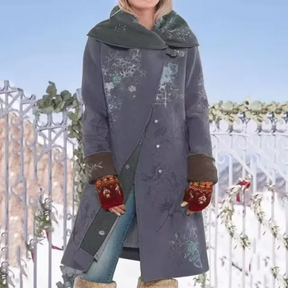 Bonifacia | Mid-length winter jacket with print - Image 3