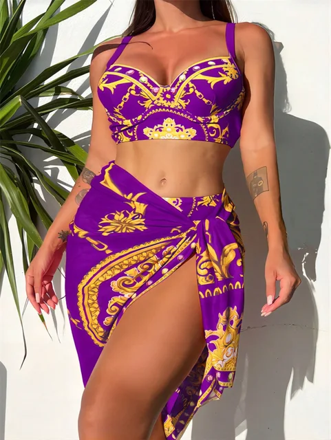 Borghild® | Bohemian Push-Up Swimwear With Cover-Up - Image 8