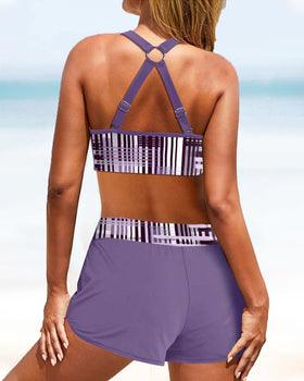 Brany® | Bikini With High-Waisted Bottoms And Striped Print - Image 2