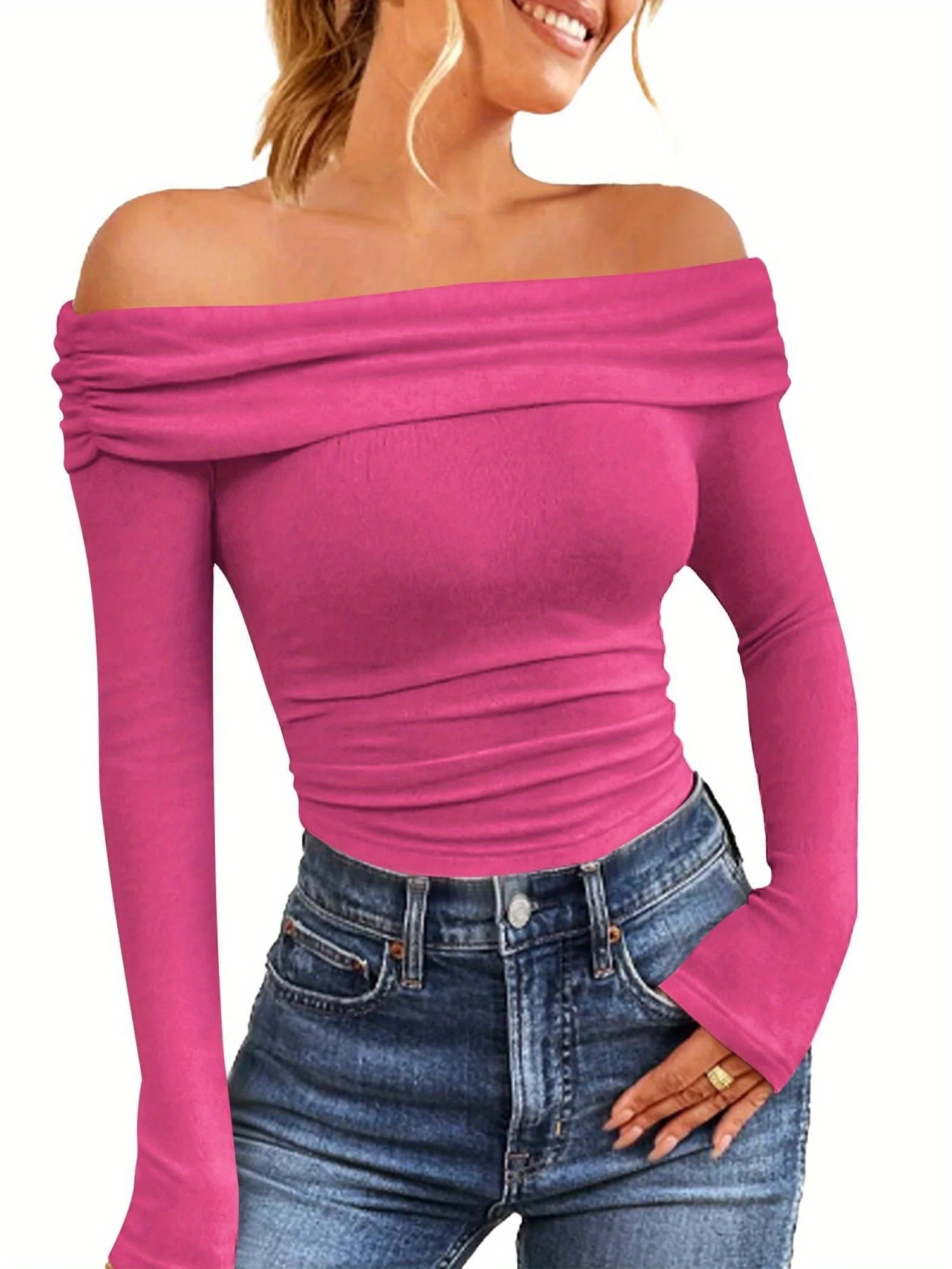 Breffni® | Off-Shoulder Long Sleeve Blouse - Image 2