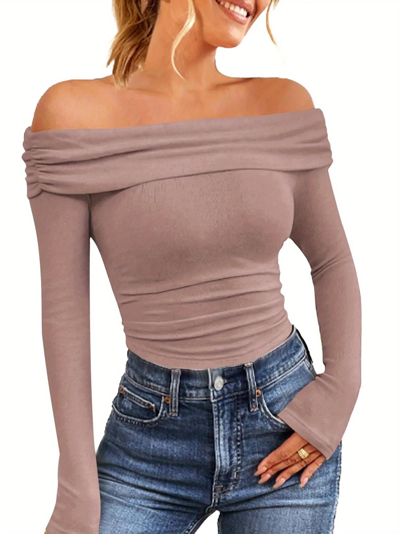 Breffni® | Off-Shoulder Long Sleeve Blouse - Image 3