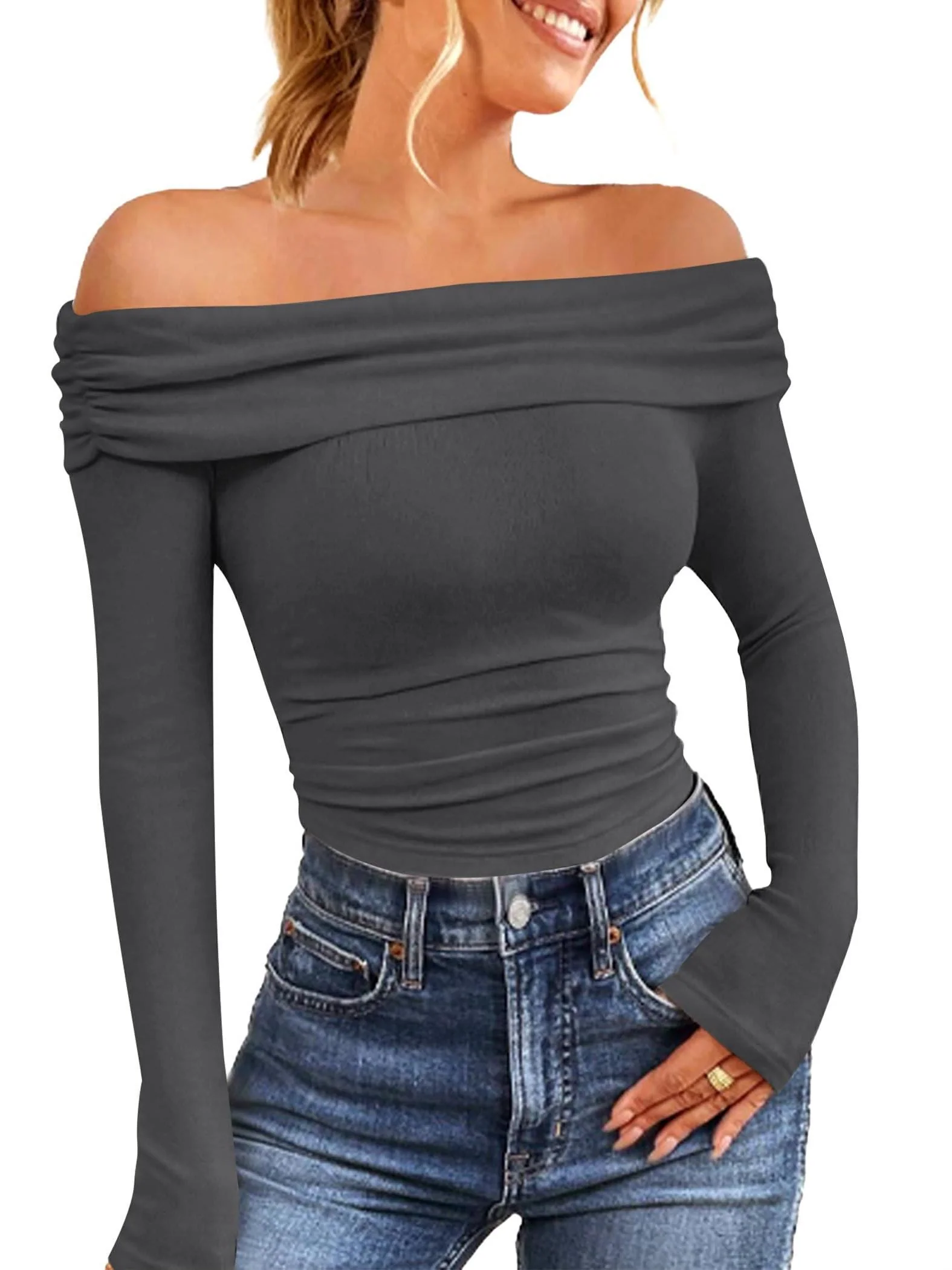 Breffni® | Off-Shoulder Long Sleeve Blouse - Image 5
