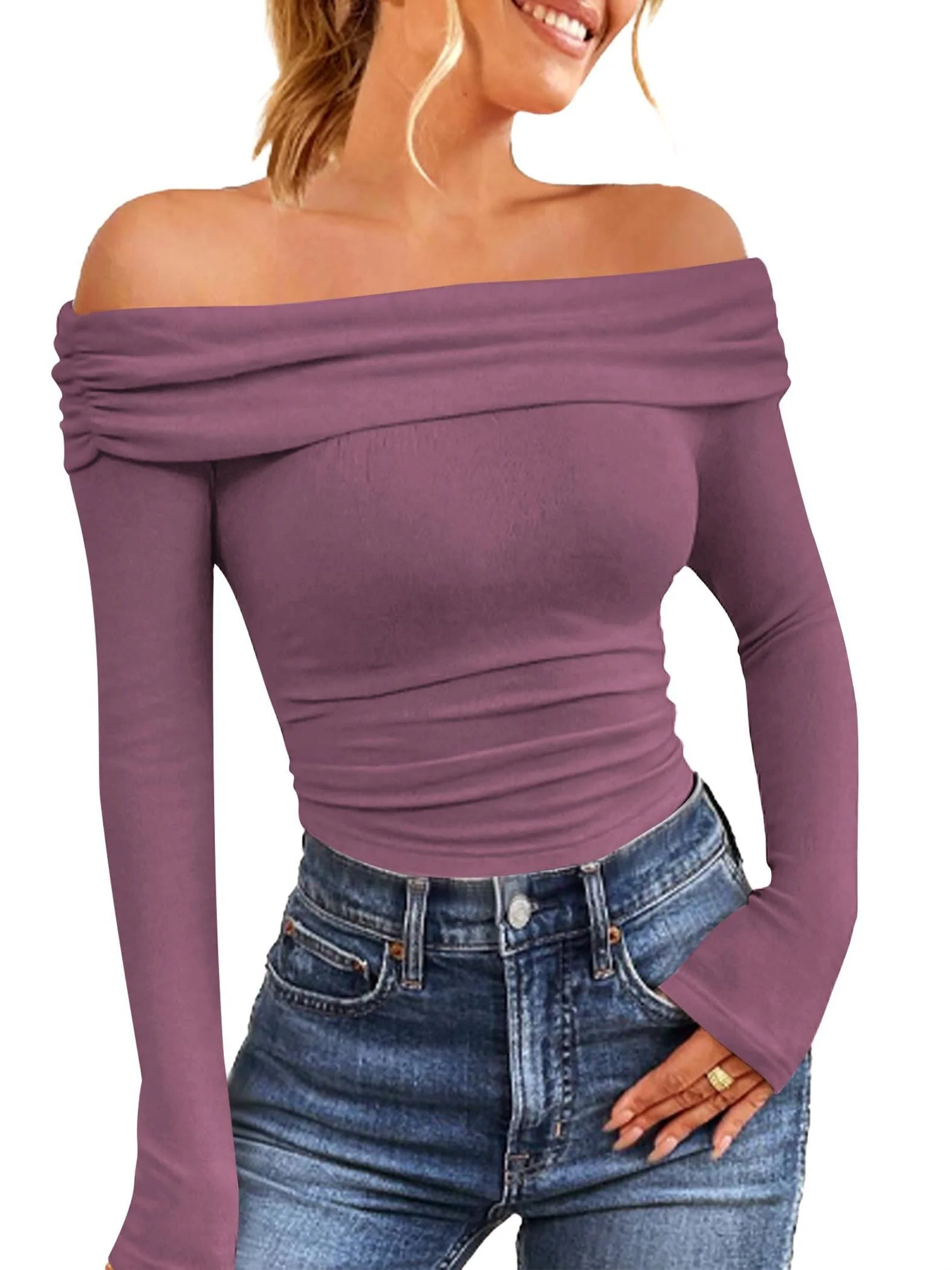 Breffni® | Off-Shoulder Long Sleeve Blouse - Image 7