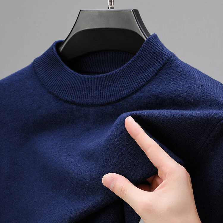 Brenda® | Men'S Sweater With Closed Collar And Bottom Hem - Image 6