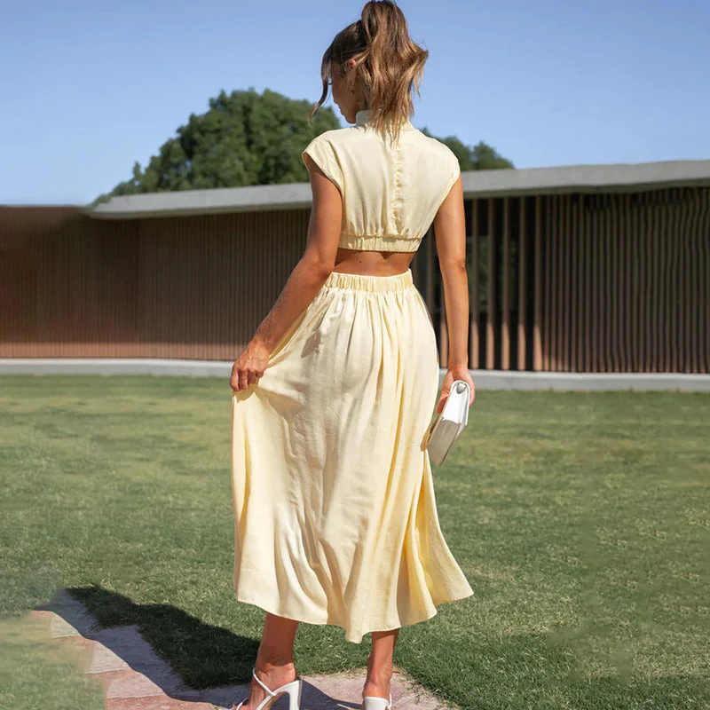 Brenda® | Pleated Dress With High Neck - Image 8