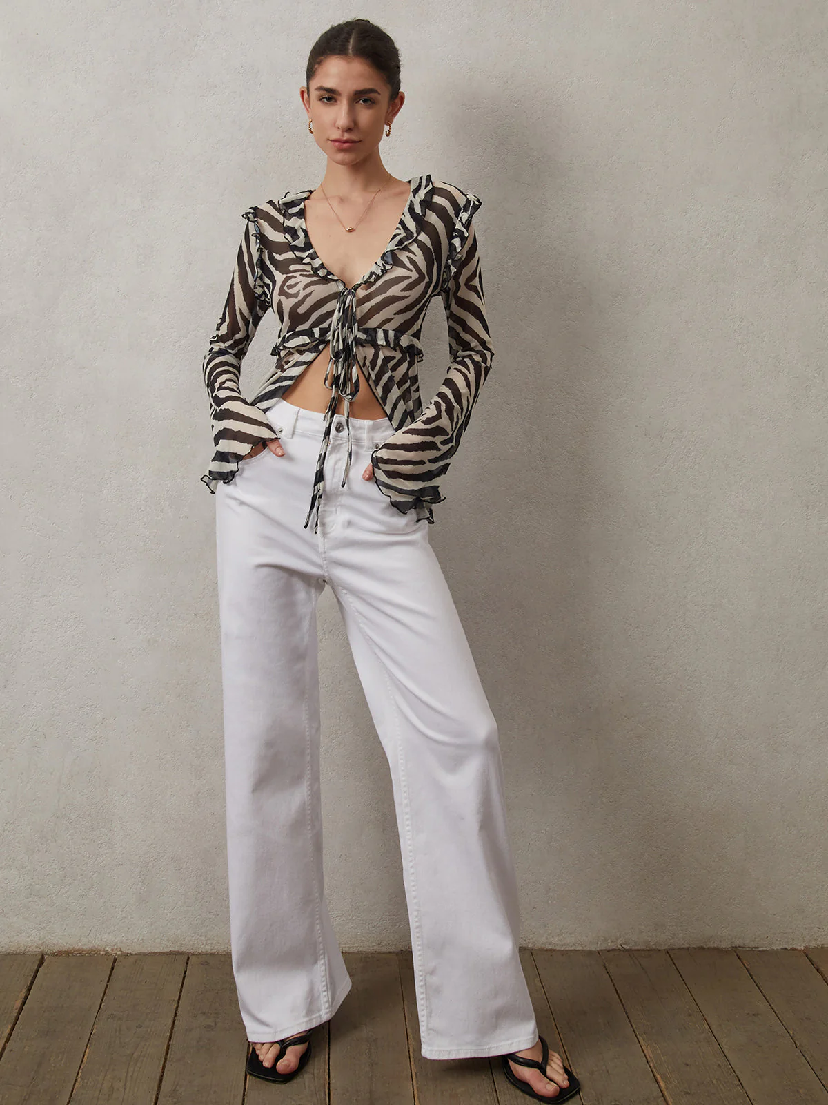 Brentley® | Ruffle Top With Knot Details - Image 2