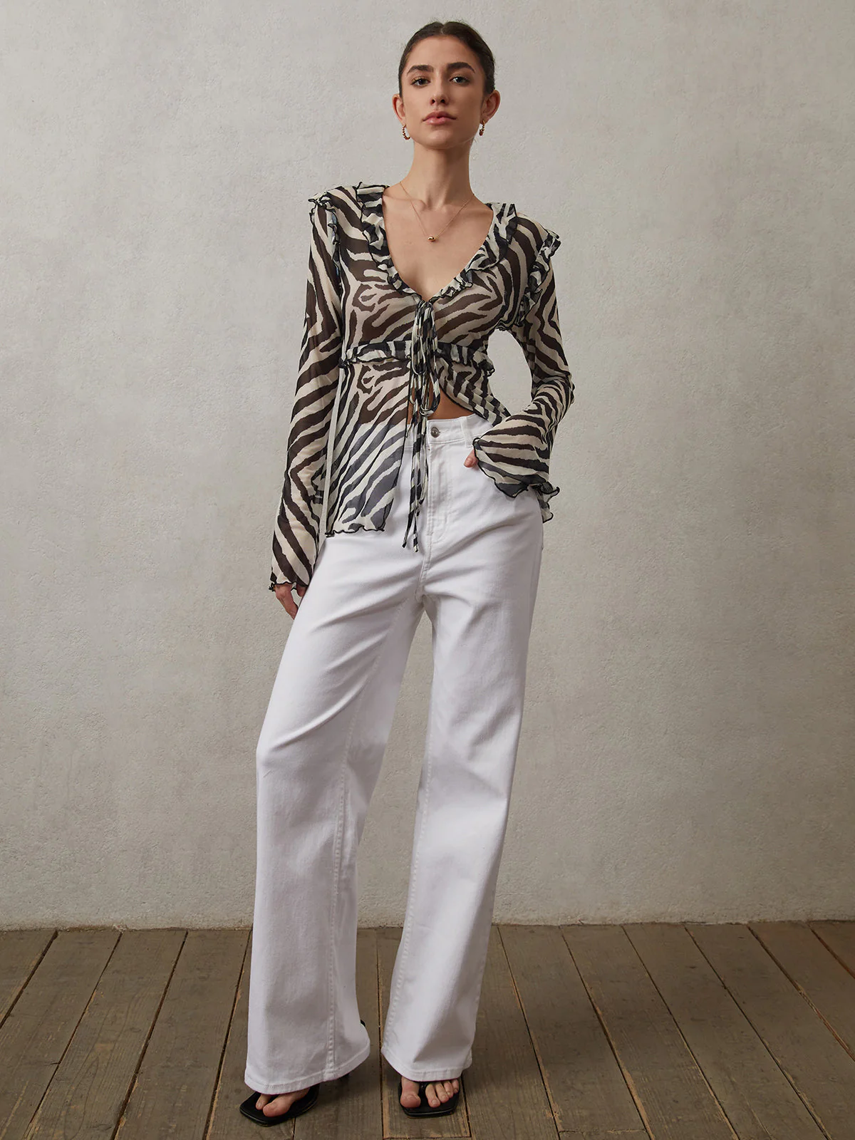 Brentley® | Ruffle Top With Knot Details - Image 3