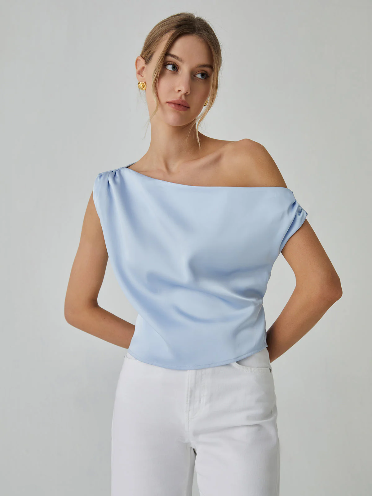 Bretchen® | Asymmetric Blouse With Knot Detail - Image 2