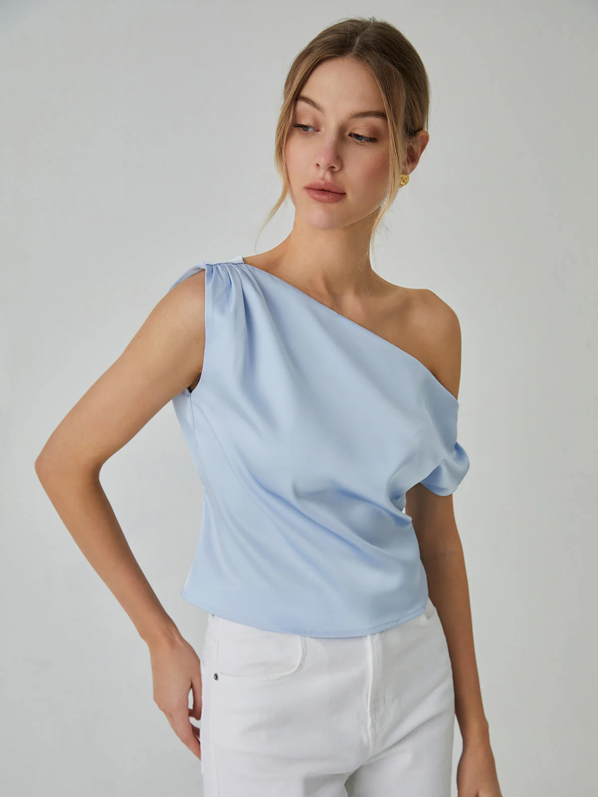 Bretchen® | Asymmetric Blouse With Knot Detail - Image 4