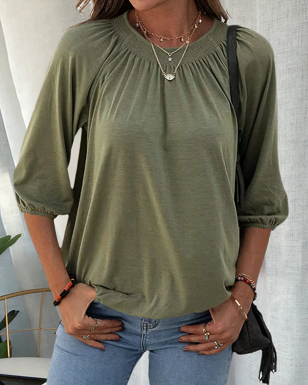 Bretislav® | Stylish Blouse With 3/4 Sleeves - Image 7