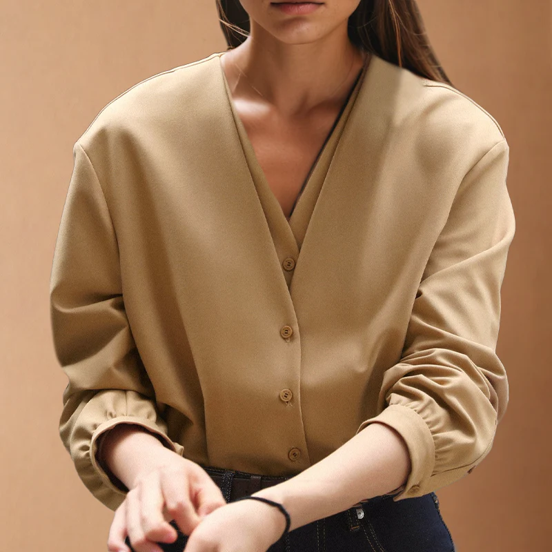 Breton® | Silk Blouse With Overlays - Image 2