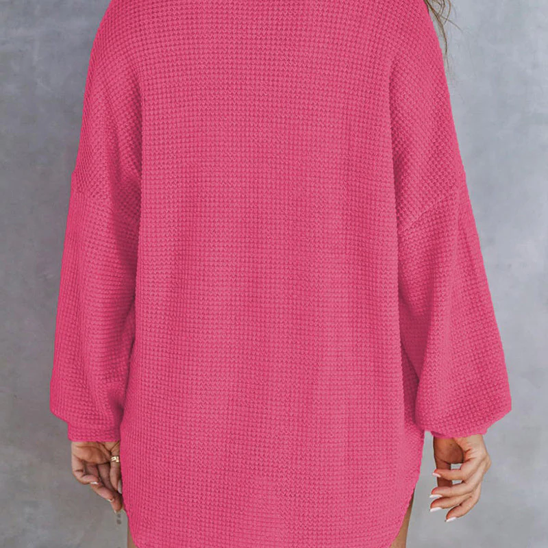 Brianna | Casual waffle knit shirt - Image 3