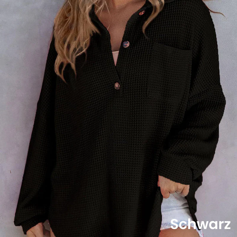 Brianna | Casual waffle knit shirt - Image 8