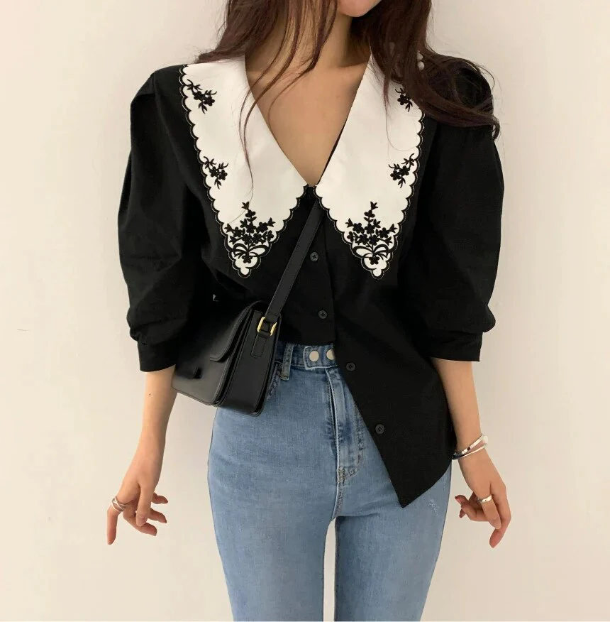 Brigid® | Women'S Elegant Embroidered Blouse - Image 2