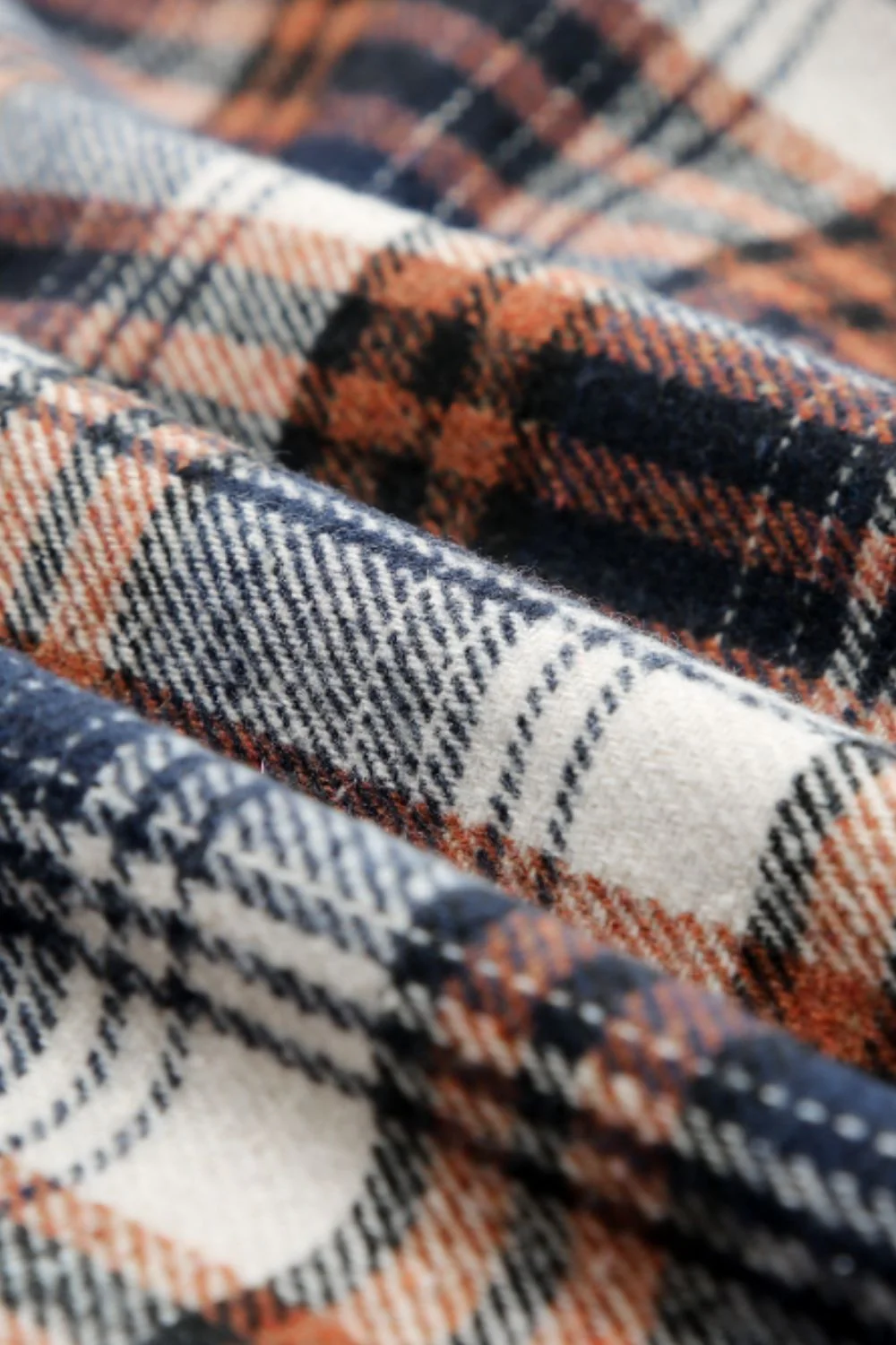 Brigida | Checked button down long sleeve hooded jacket - Image 13