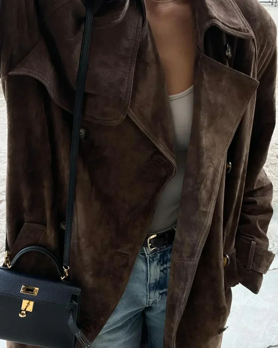 Brigitte | Milano I Long suede jacket - Image 5