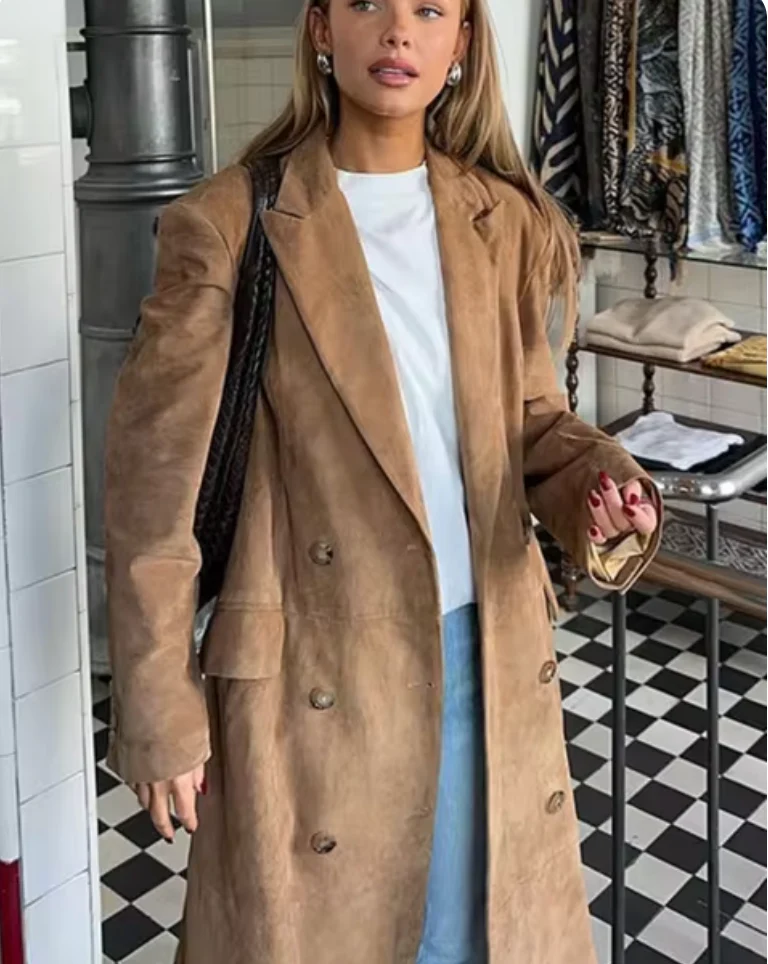 Brigitte | Milano I Long suede jacket - Image 6