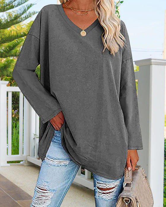 Briham® | Colorful Women'S Blouse With Long Sleeves And V-Neck - Image 5
