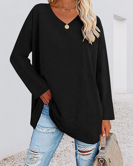Briham® | Colorful Women'S Blouse With Long Sleeves And V-Neck - Image 6