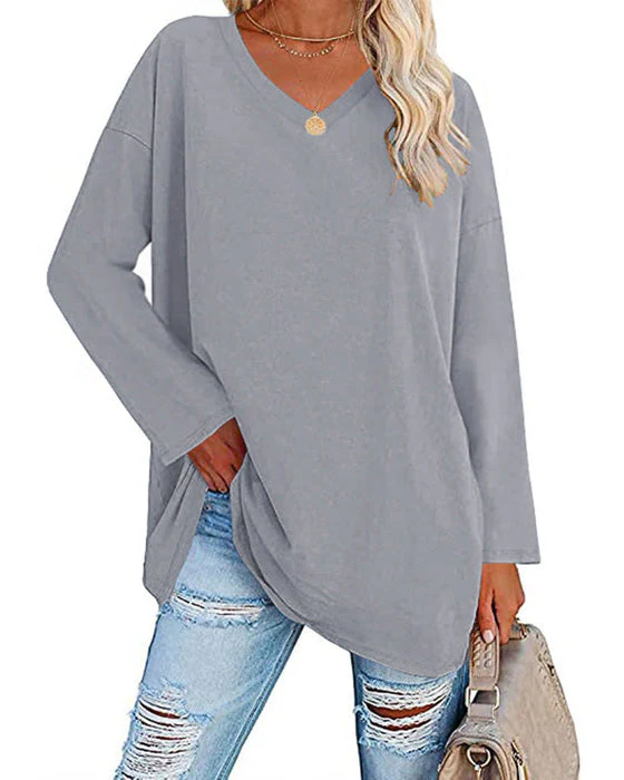 Briham® | Colorful Women'S Blouse With Long Sleeves And V-Neck - Image 8