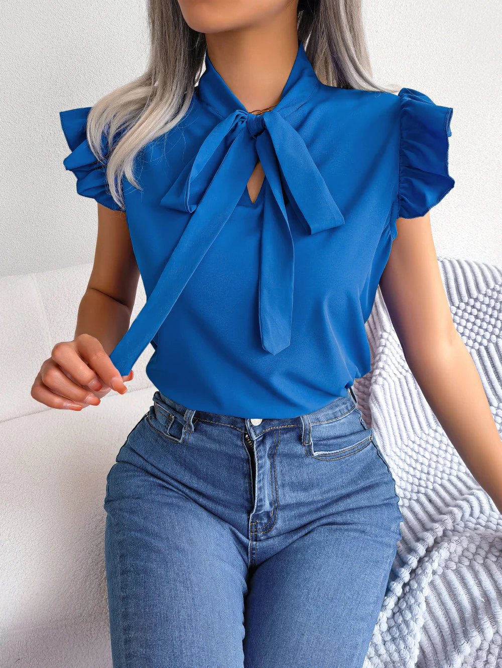 Brihtric® | Blouse With Bow - Image 3