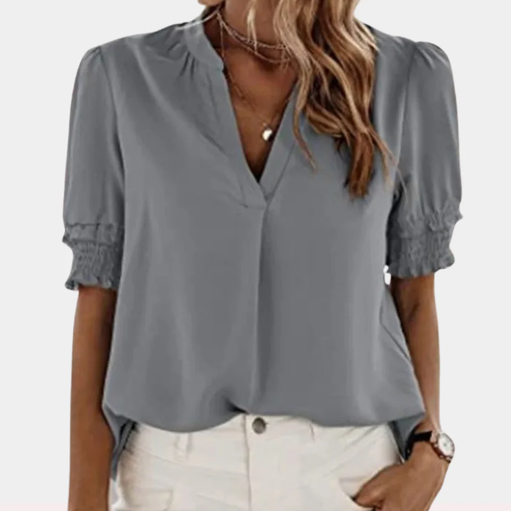 Brilla® | Basic V-Neck Blouse For Women - Image 2