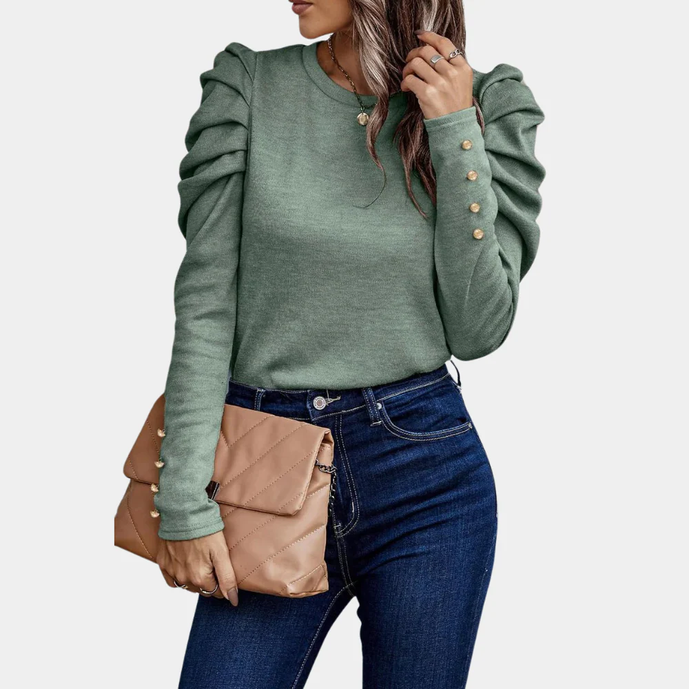 Briska® | Simple Women'S Blouse With Puff Sleeves - Image 3