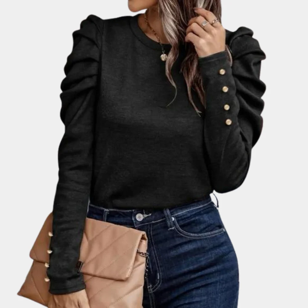 Briska® | Simple Women'S Blouse With Puff Sleeves - Image 5