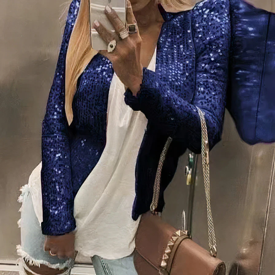 Britta | Elegant blazer with sequins - Image 9
